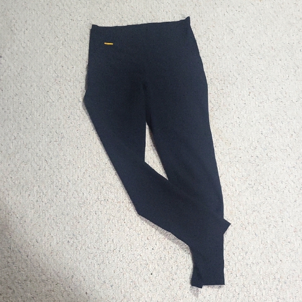 Lole Black Leggings with Gold Logo